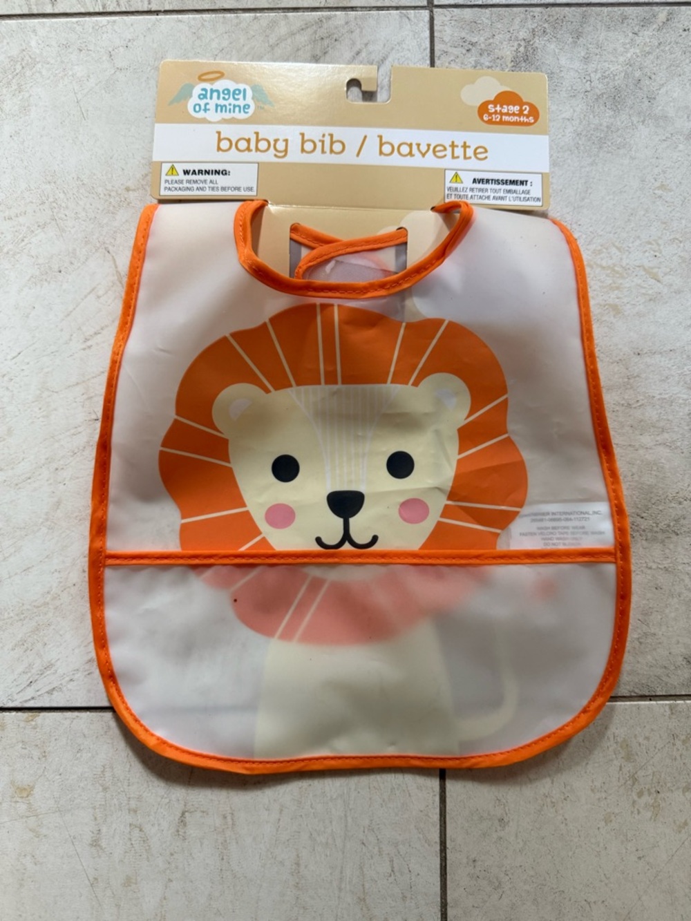 🦁 Baby Lion Bib | Stage 2 (6–12 Months) | NEW & Unopened 🍼